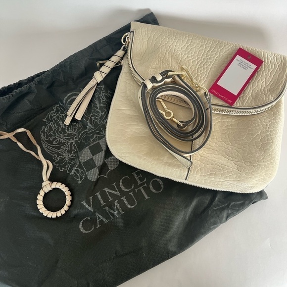 Vince Camuto Leather Group Cory Large Crossbody - Seashell - Picture 8 of 11